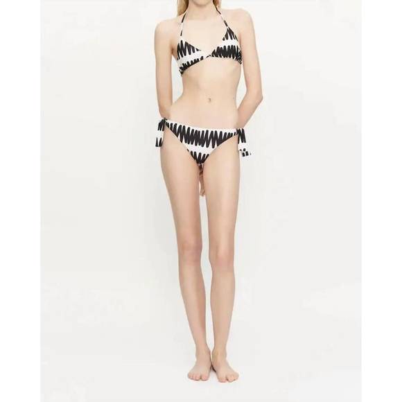 NEW COMPANIA FANTASTICA vibes bikini top in summer beach stripes - Picture 3 of 5